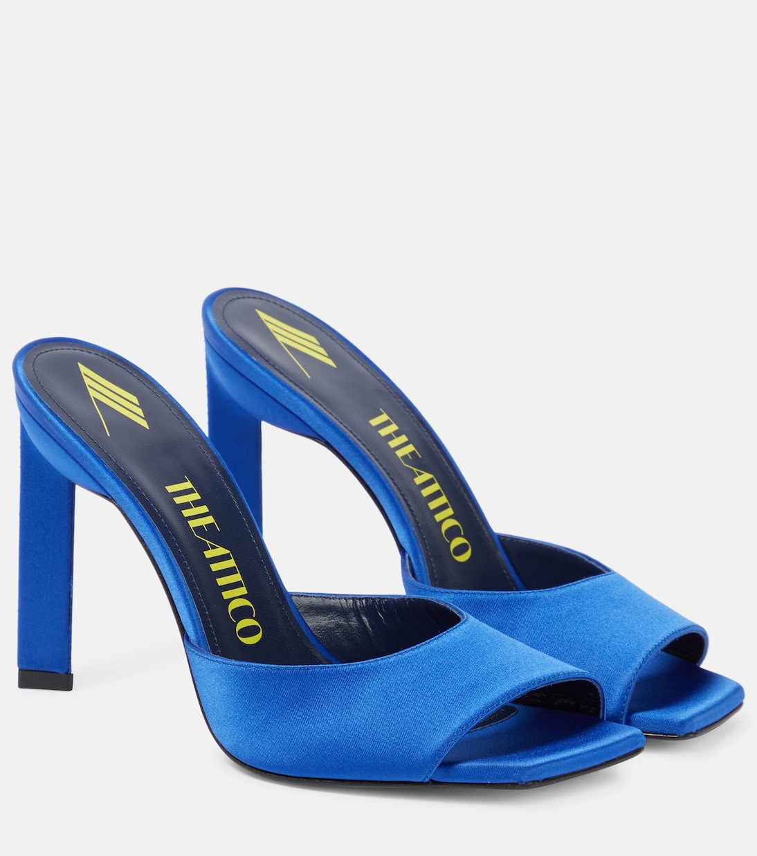 Kaia embellished satin mules | The Attico