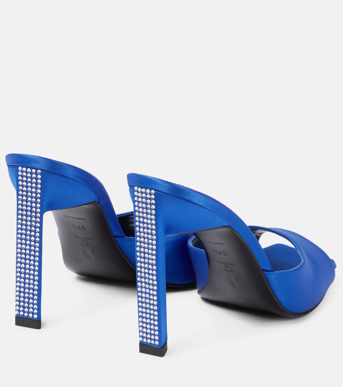 Kaia embellished satin mules | The Attico