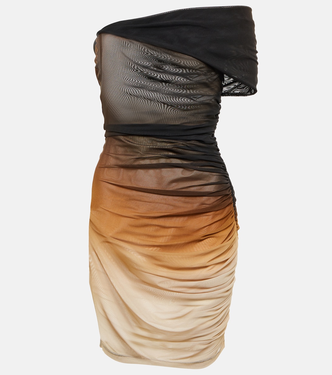 Ombré off-shoulder mesh minidress | Mugler