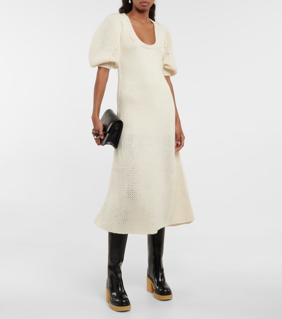 Wool and cashmere knit midi dress | Chloé