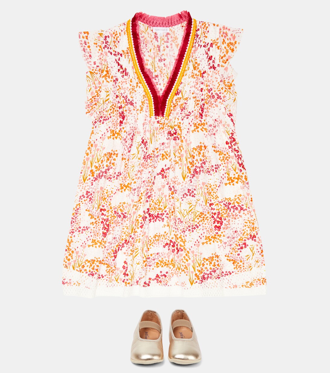 Bedrucktes Kleid Sasha | Poupette St Barth Kids