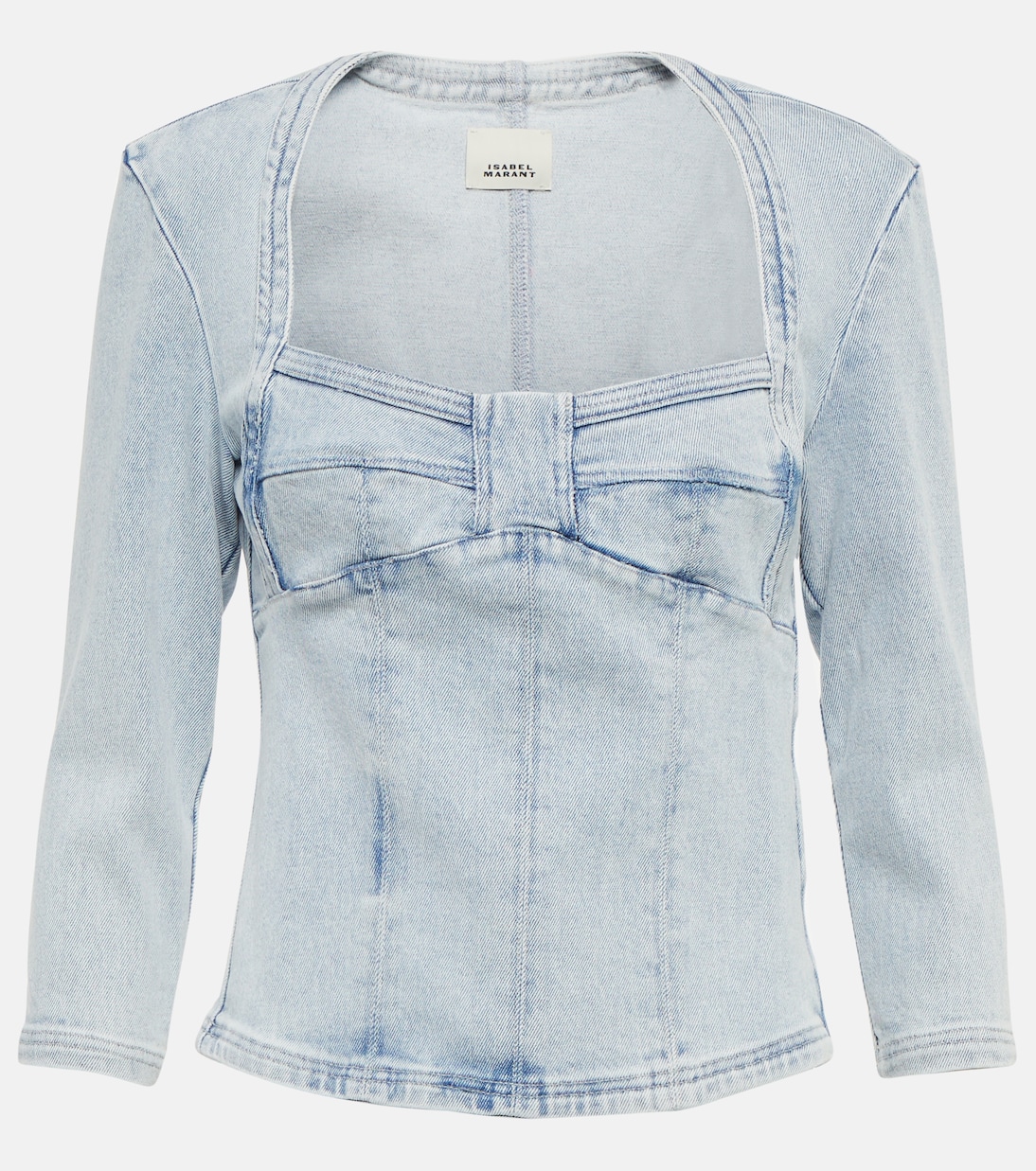 Vanio bleached denim top | Isabel Marant