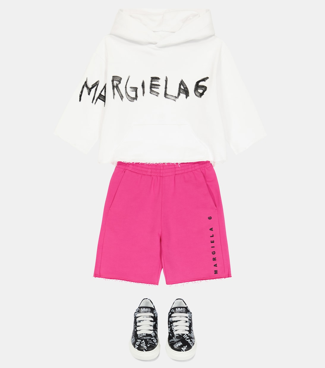 Sweat-shirt à capuche en coton à logo | MM6 Maison Margiela Kids
