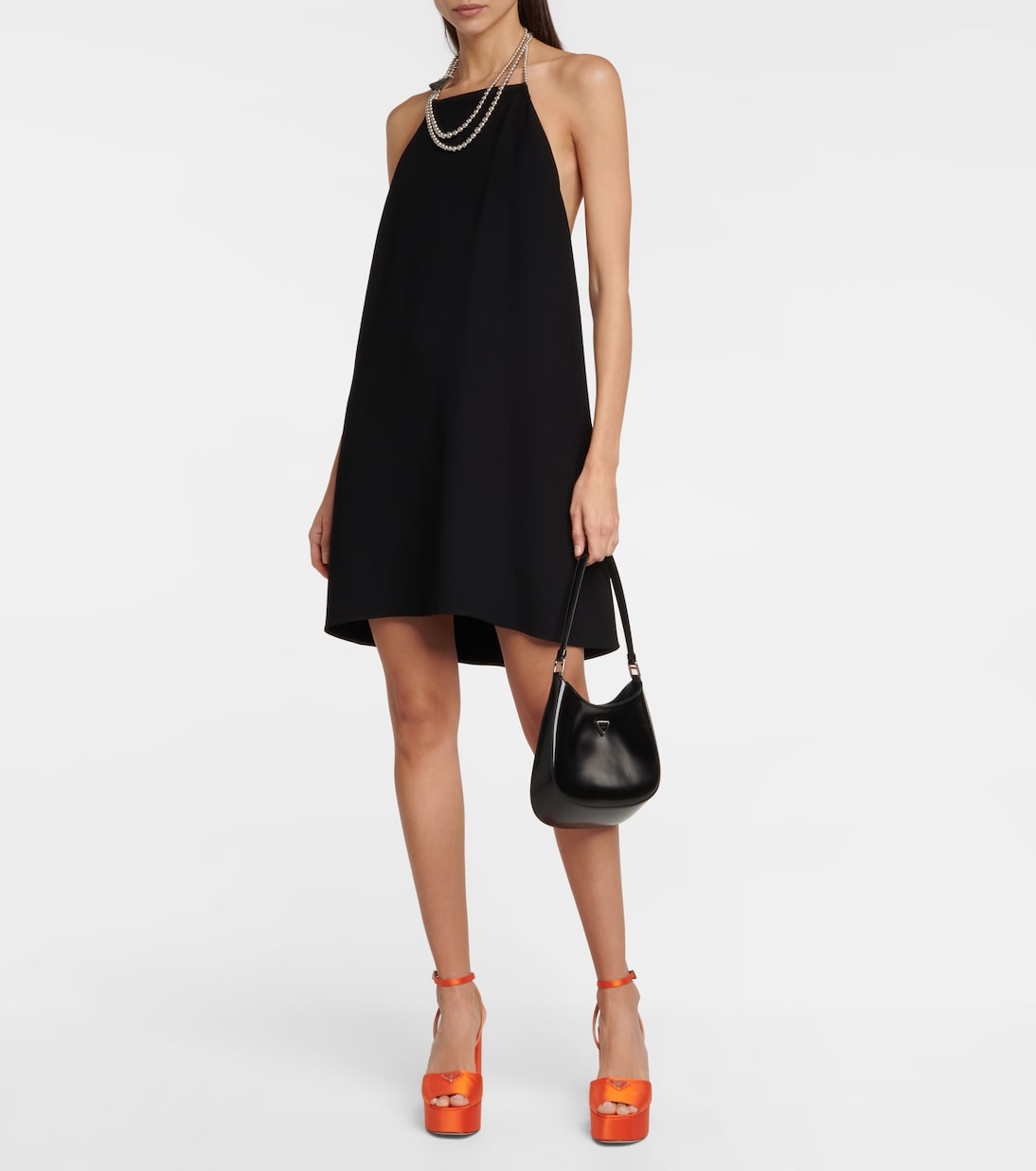 Satin platform sandals | Prada