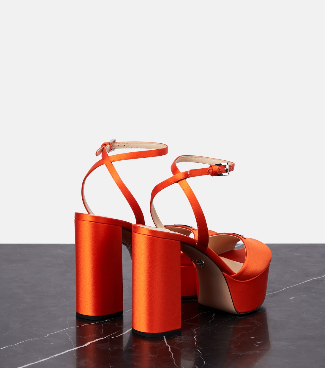 Satin platform sandals | Prada