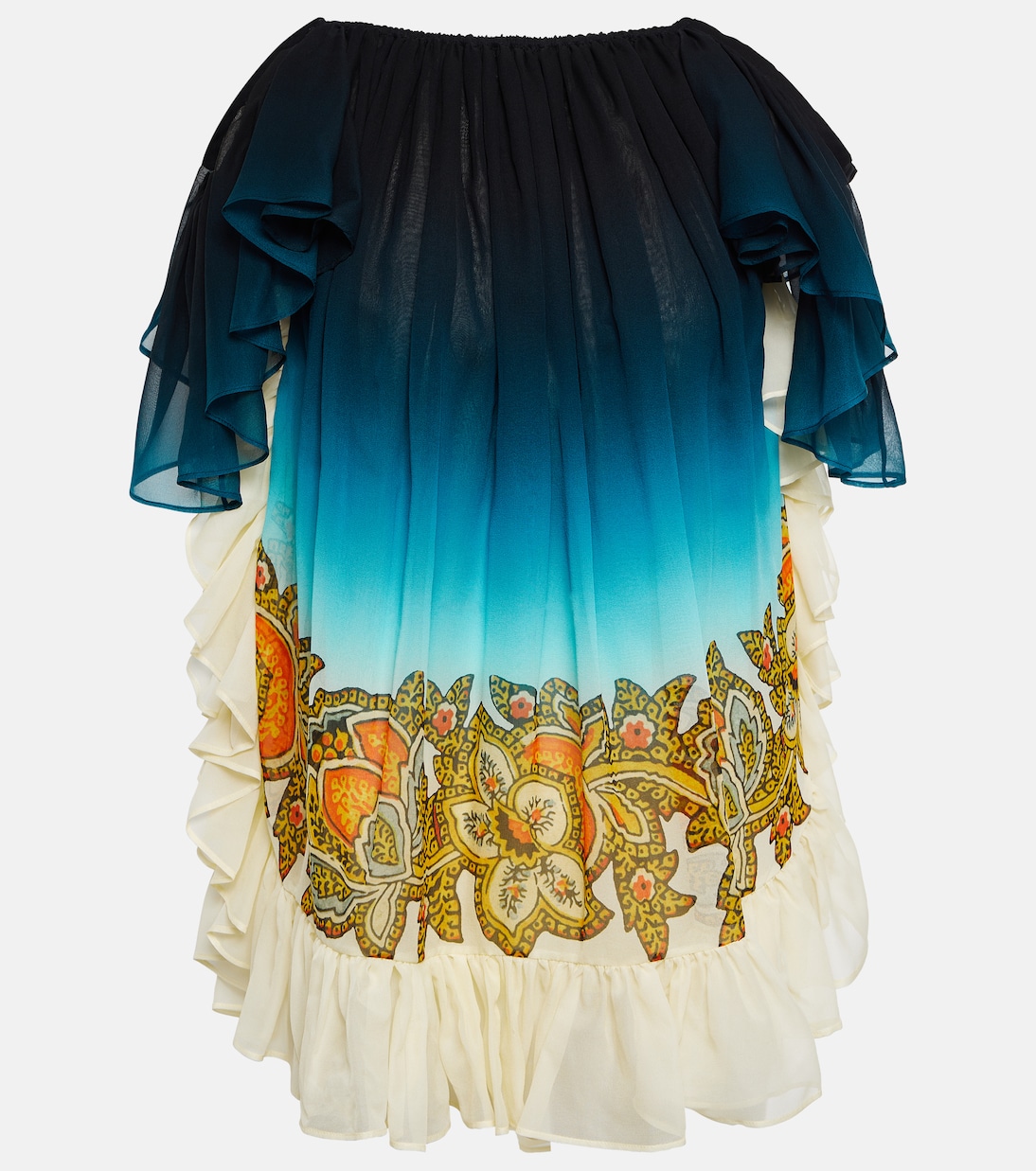 Off-shoulder printed silk minidress | Etro