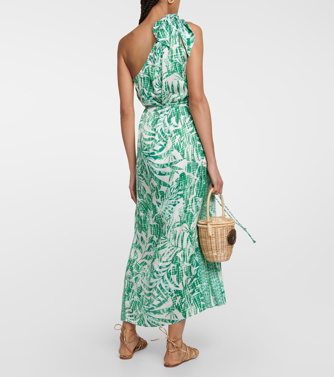 Isabelle printed one-shoulder kaftan | Poupette St Barth