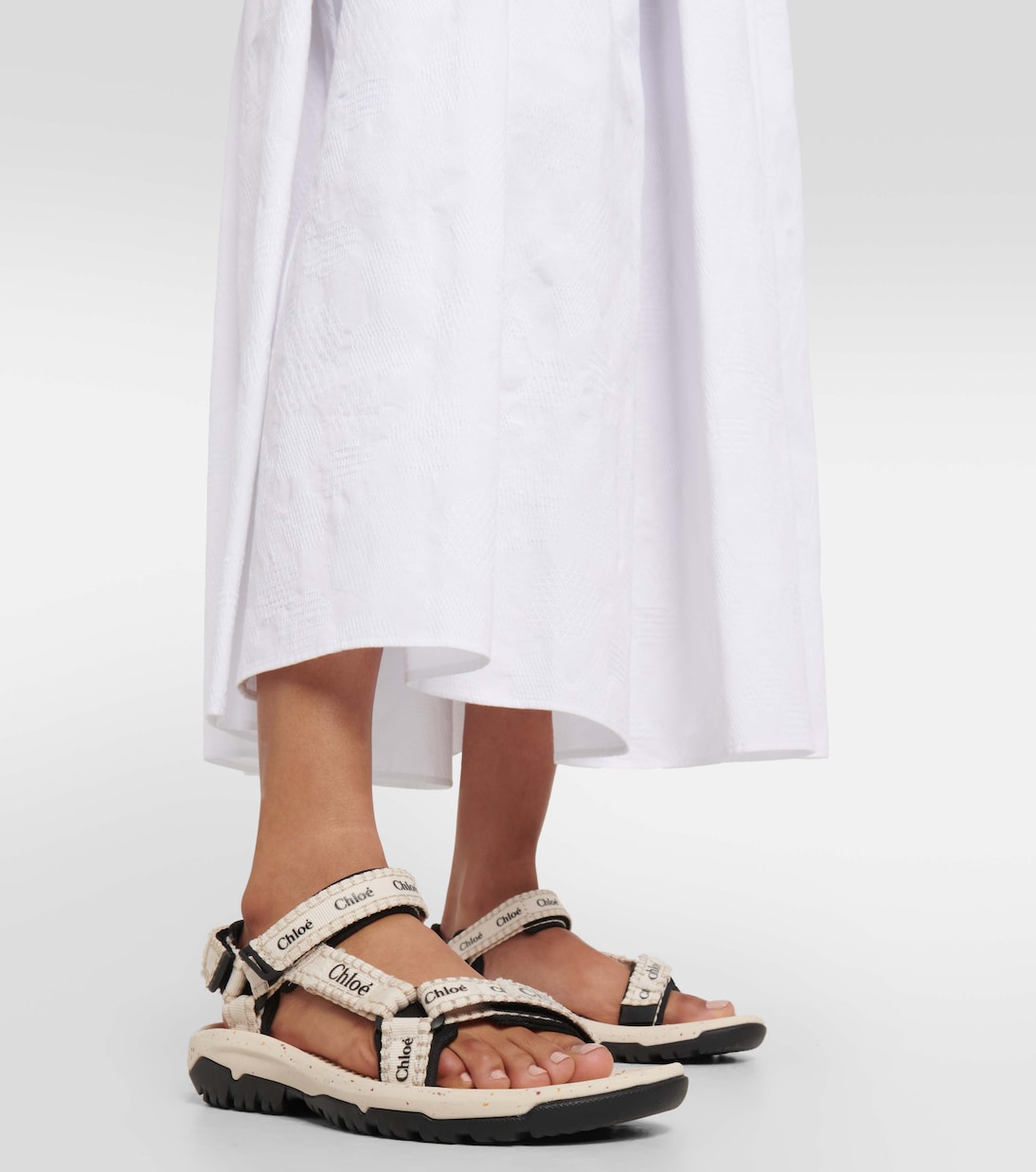 x Teva logo sandals in white - Chloe | Mytheresa