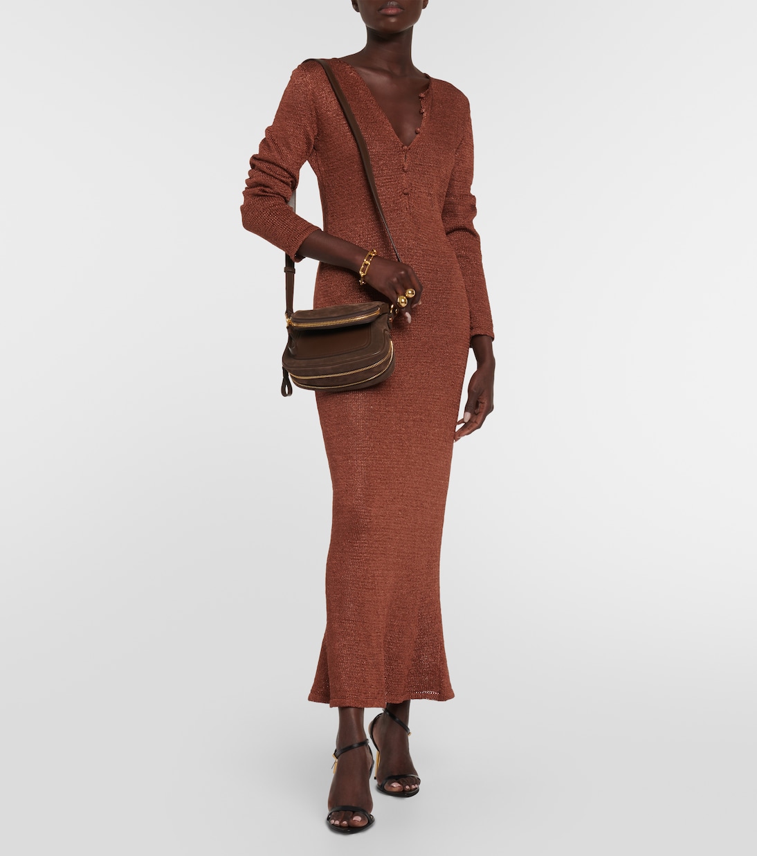 Borsa a spalla Jennifer Small in suede | Tom Ford