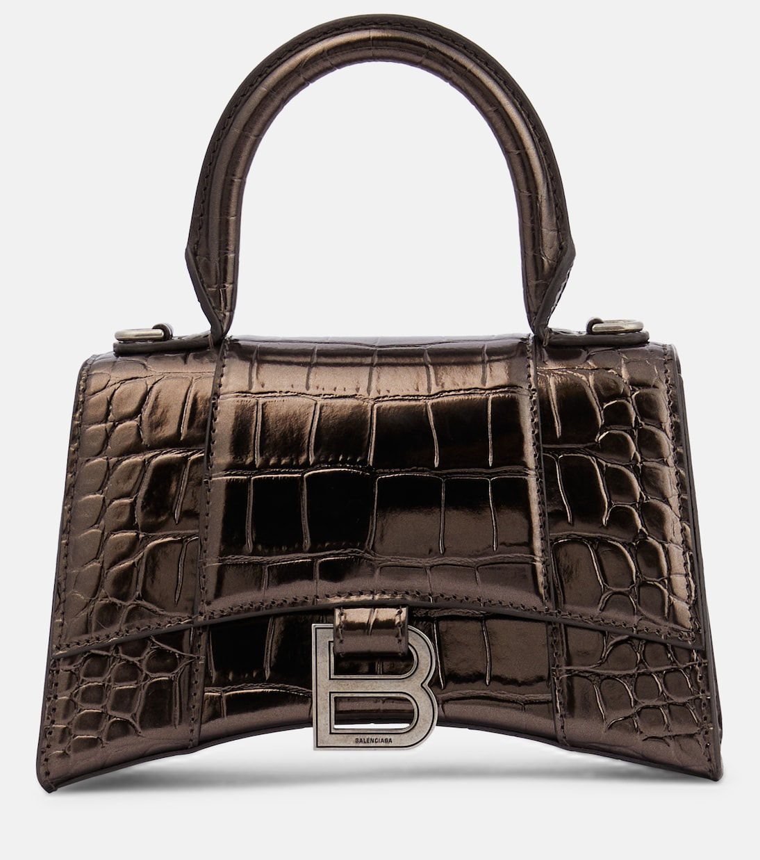 Sac Hourglass XS en cuir embossé | Balenciaga