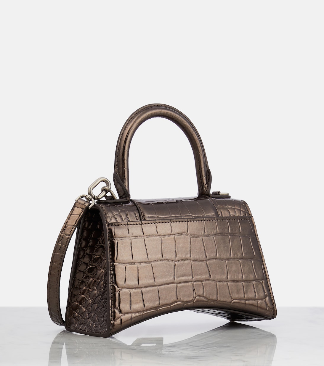 Sac Hourglass XS en cuir embossé | Balenciaga