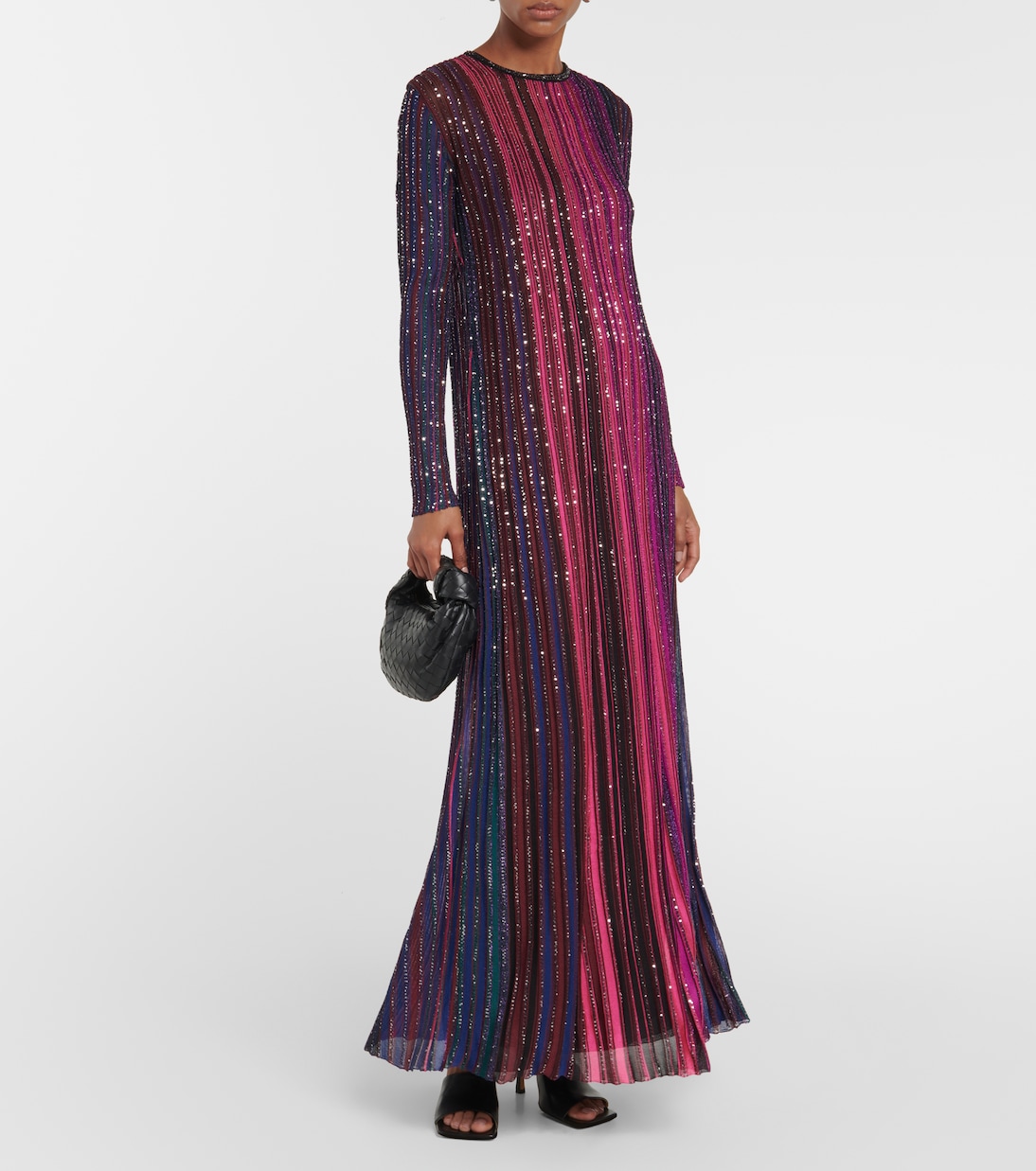 Vestido largo de punto de lamé | Missoni