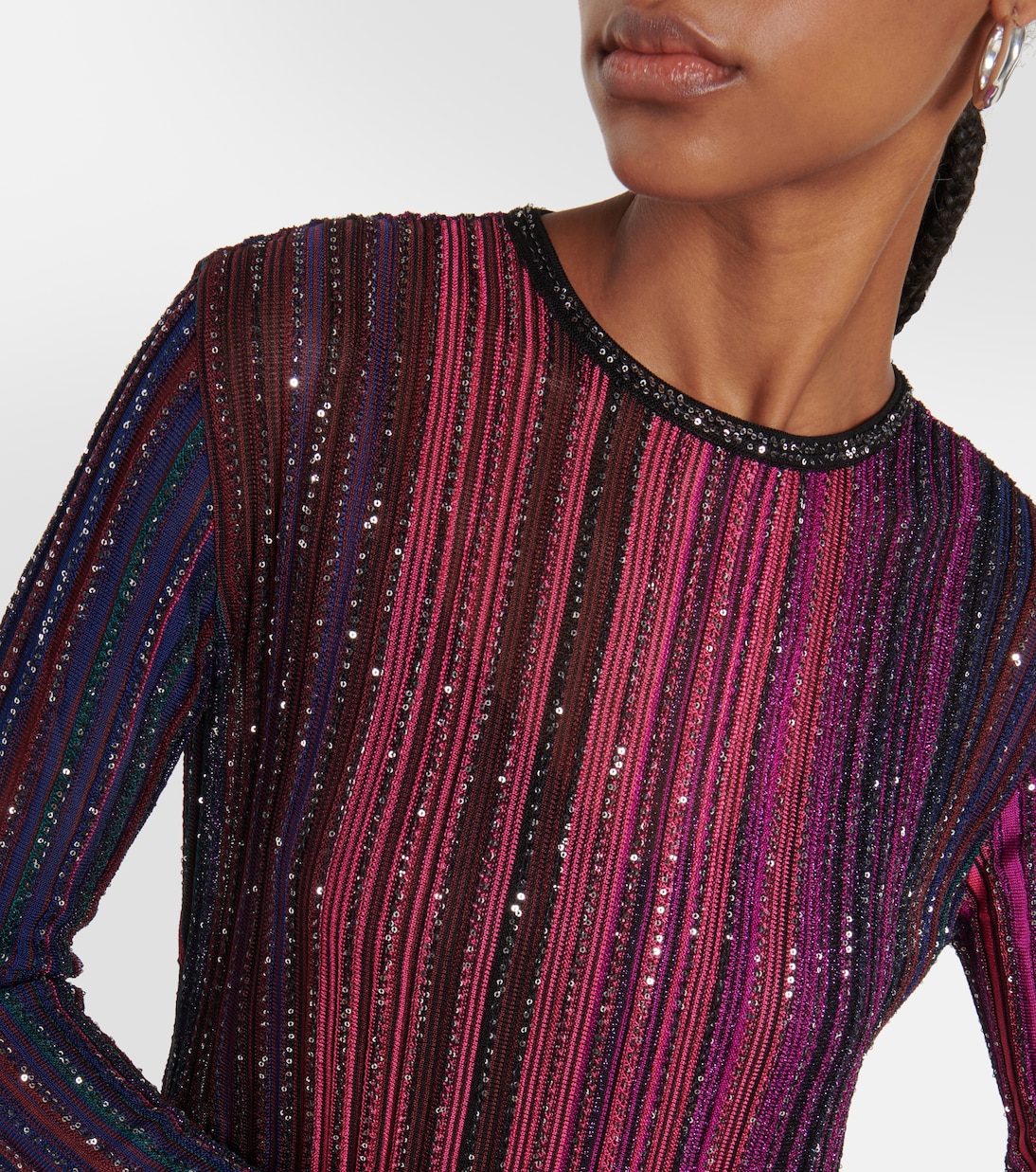 Vestido largo de punto de lamé | Missoni