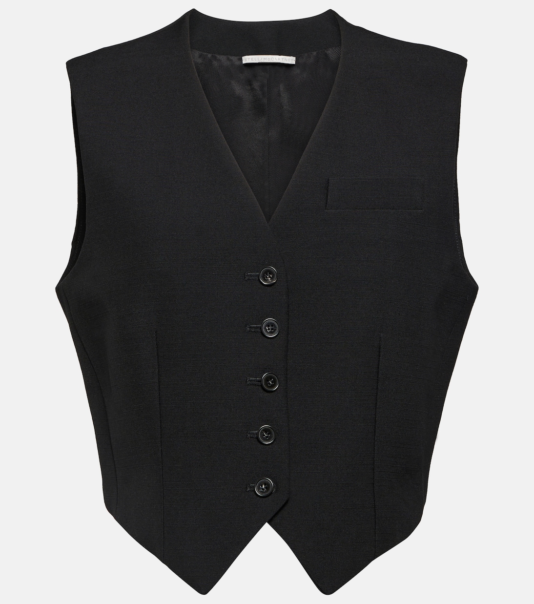 Gilet de costume raccourci en laine | Stella McCartney