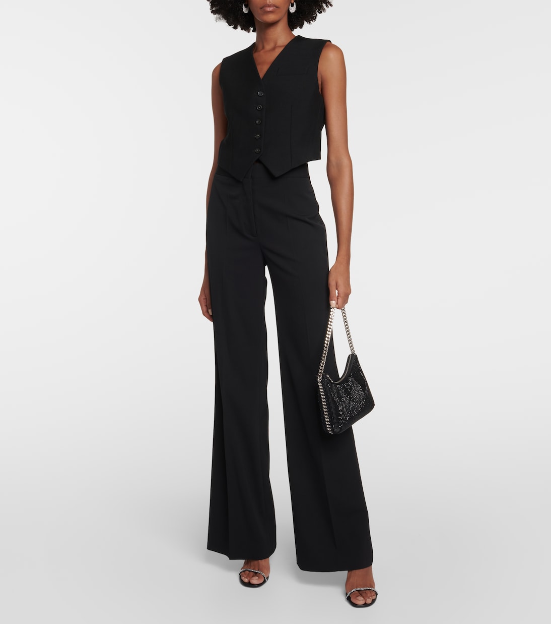 Gilet de costume raccourci en laine | Stella McCartney