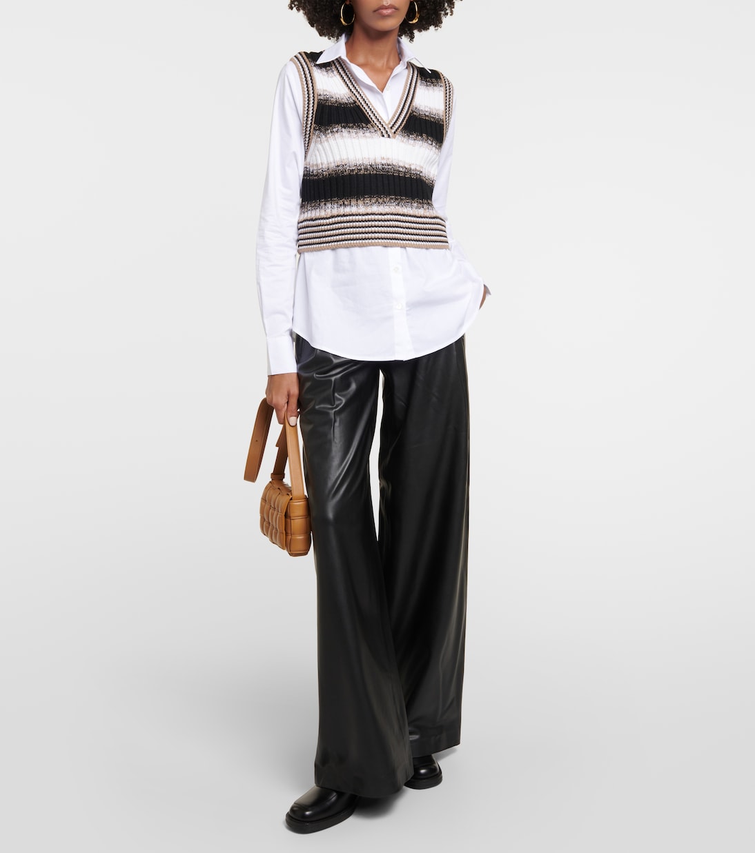 Rennert faux leather wide-leg pants | Veronica Beard