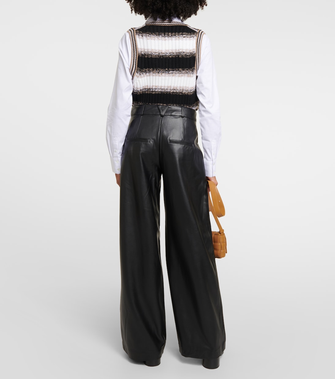 Rennert faux leather wide-leg pants | Veronica Beard
