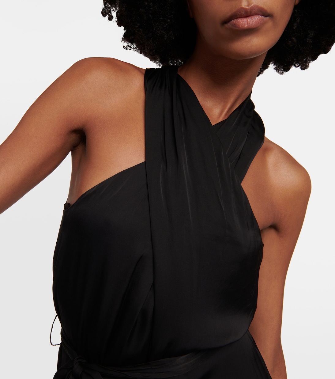 Vestido midi Stephanie de cuello halter | Velvet