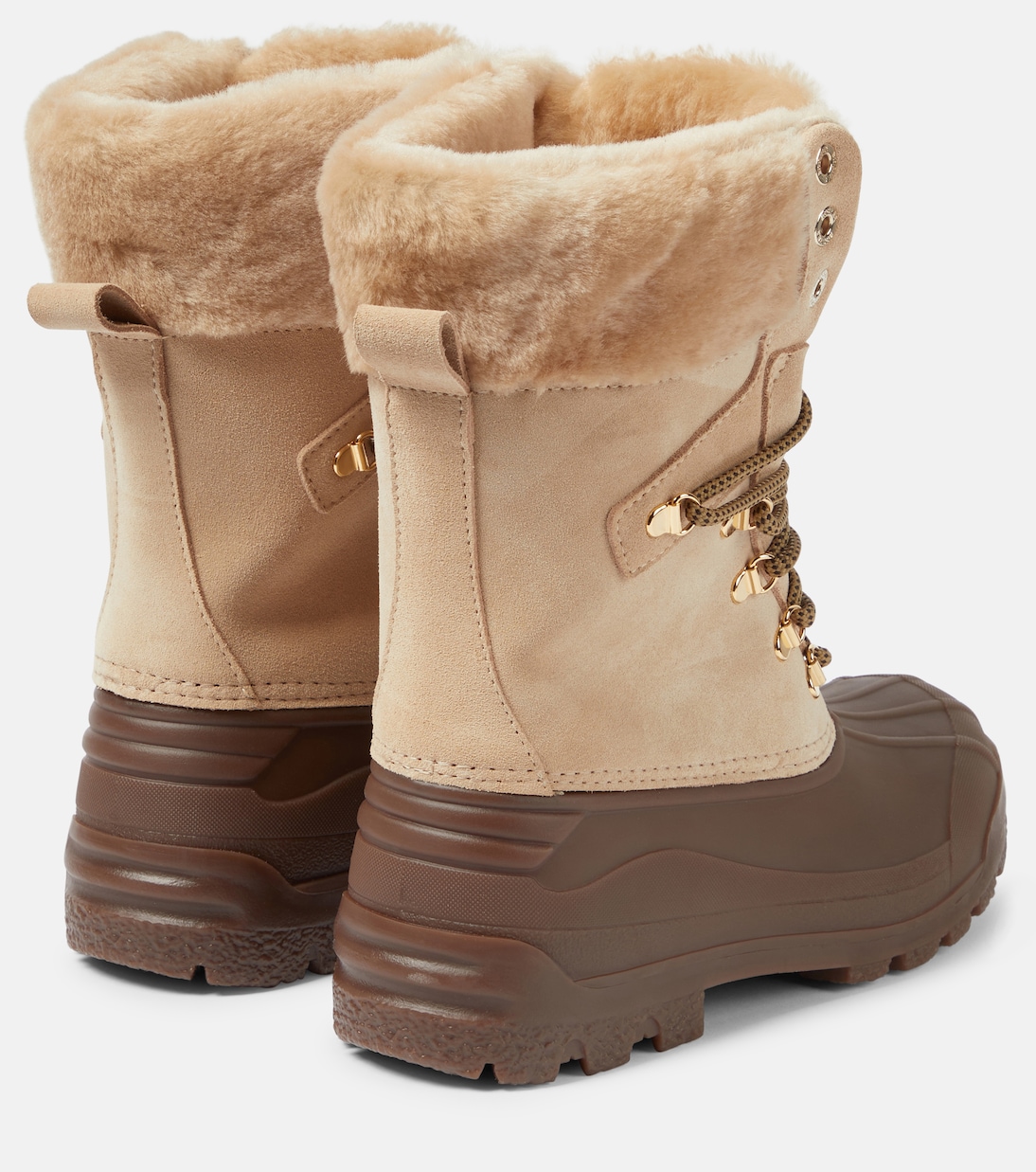 Wellington shearling-trimmed suede ankle boots | Bogner