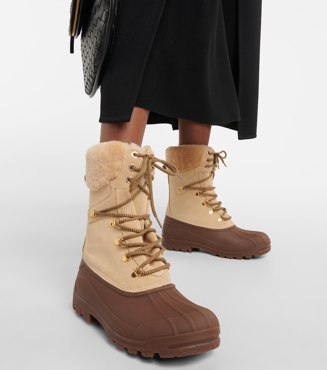 Wellington shearling-trimmed suede ankle boots | Bogner
