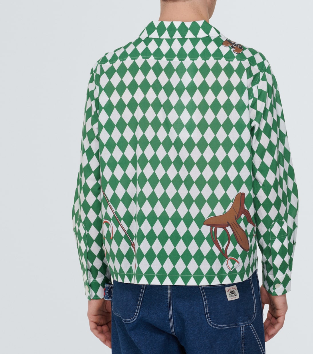 Camicia Jockey in cotone con stampa | Bode