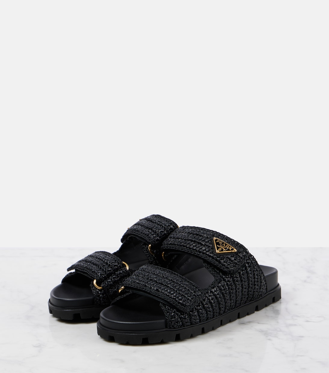 Sandalen aus Häkelstrick | Prada