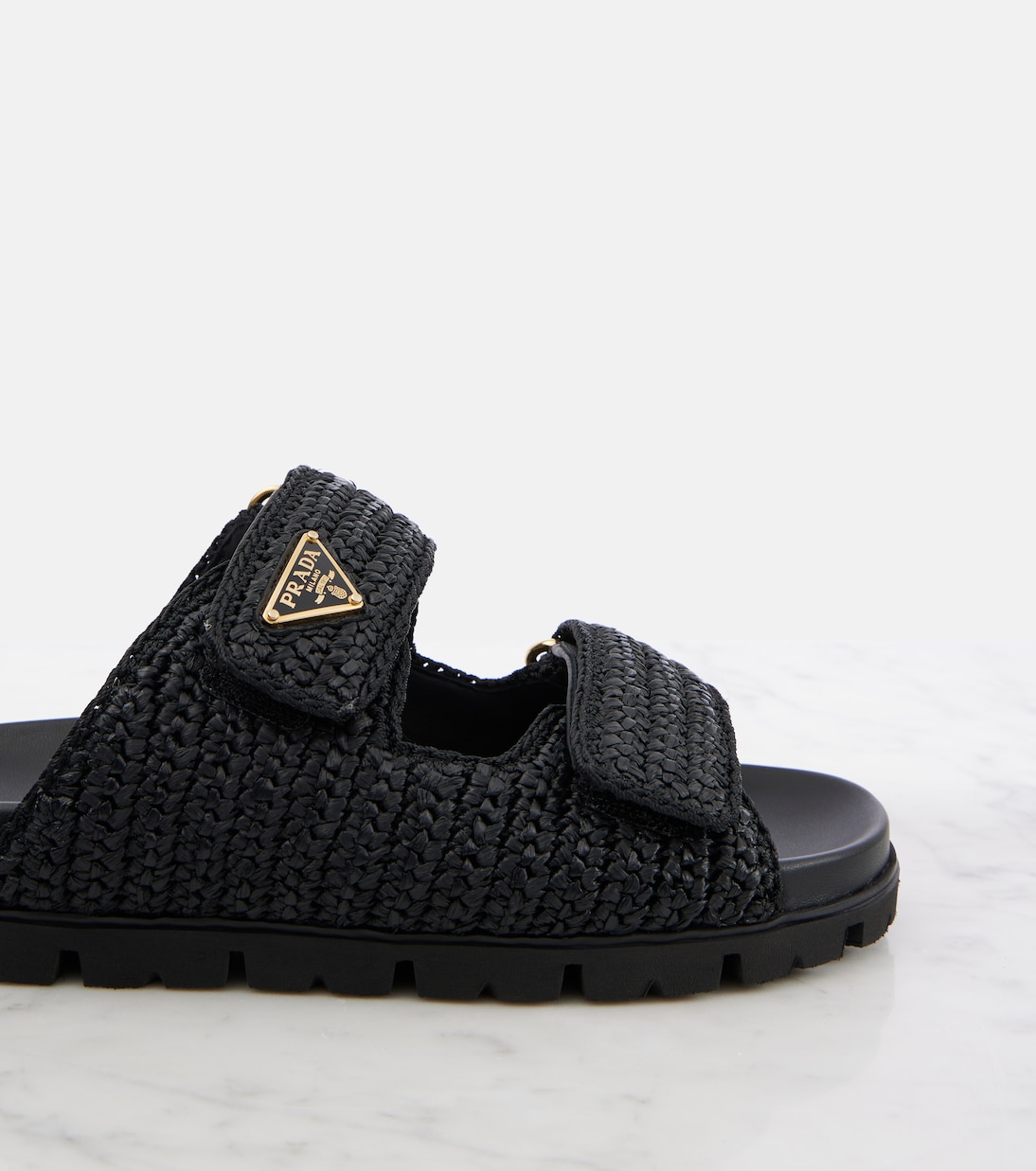 Sandalen aus Häkelstrick | Prada