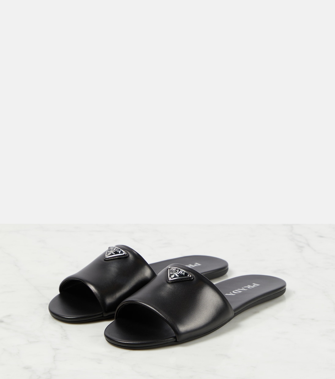 Leather slides | Prada