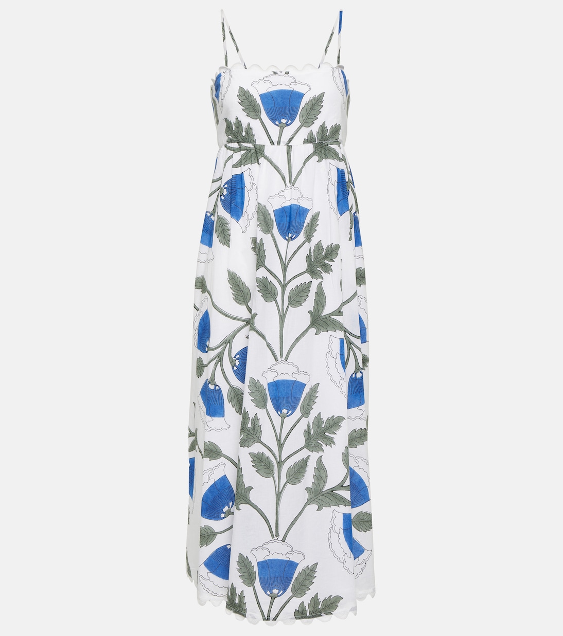 Vestido midi de algodón floral | Juliet Dunn