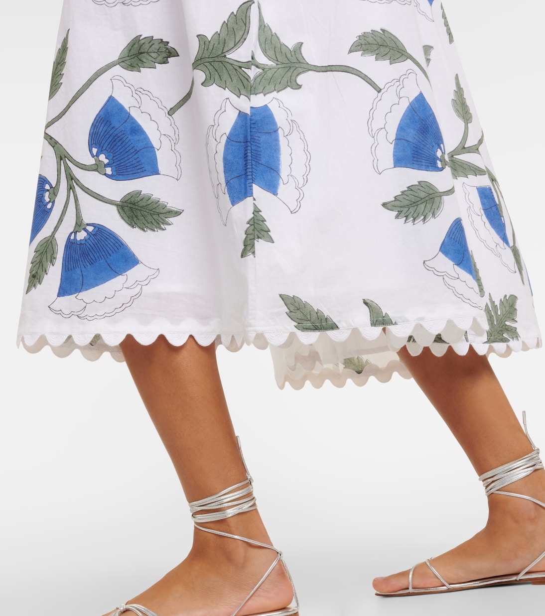 Vestido midi de algodón floral | Juliet Dunn