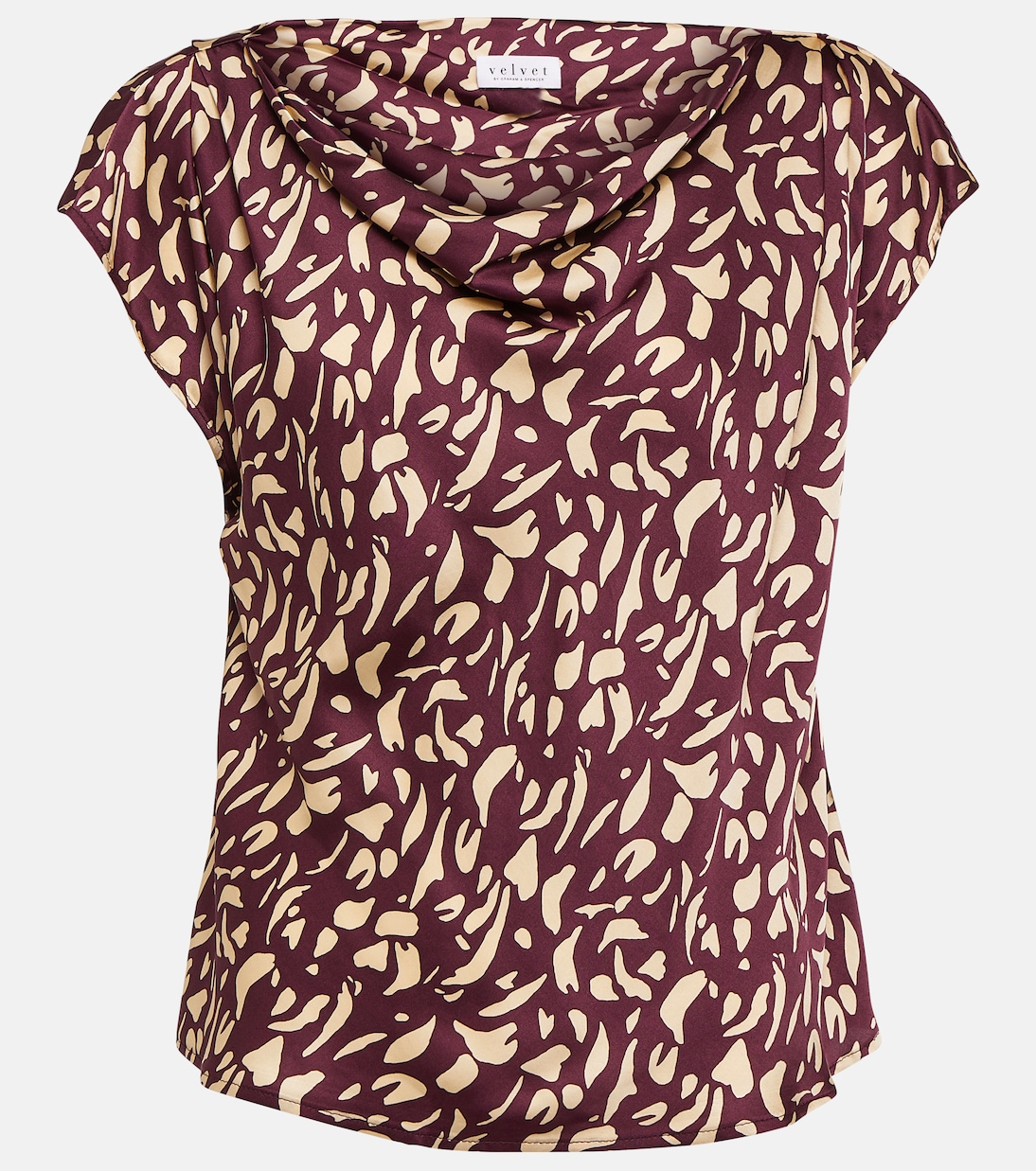Top Devi de satén estampado | Velvet