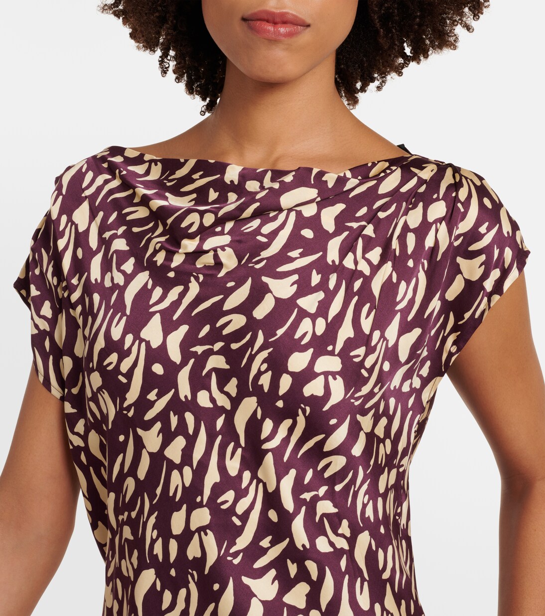 Top Devi de satén estampado | Velvet