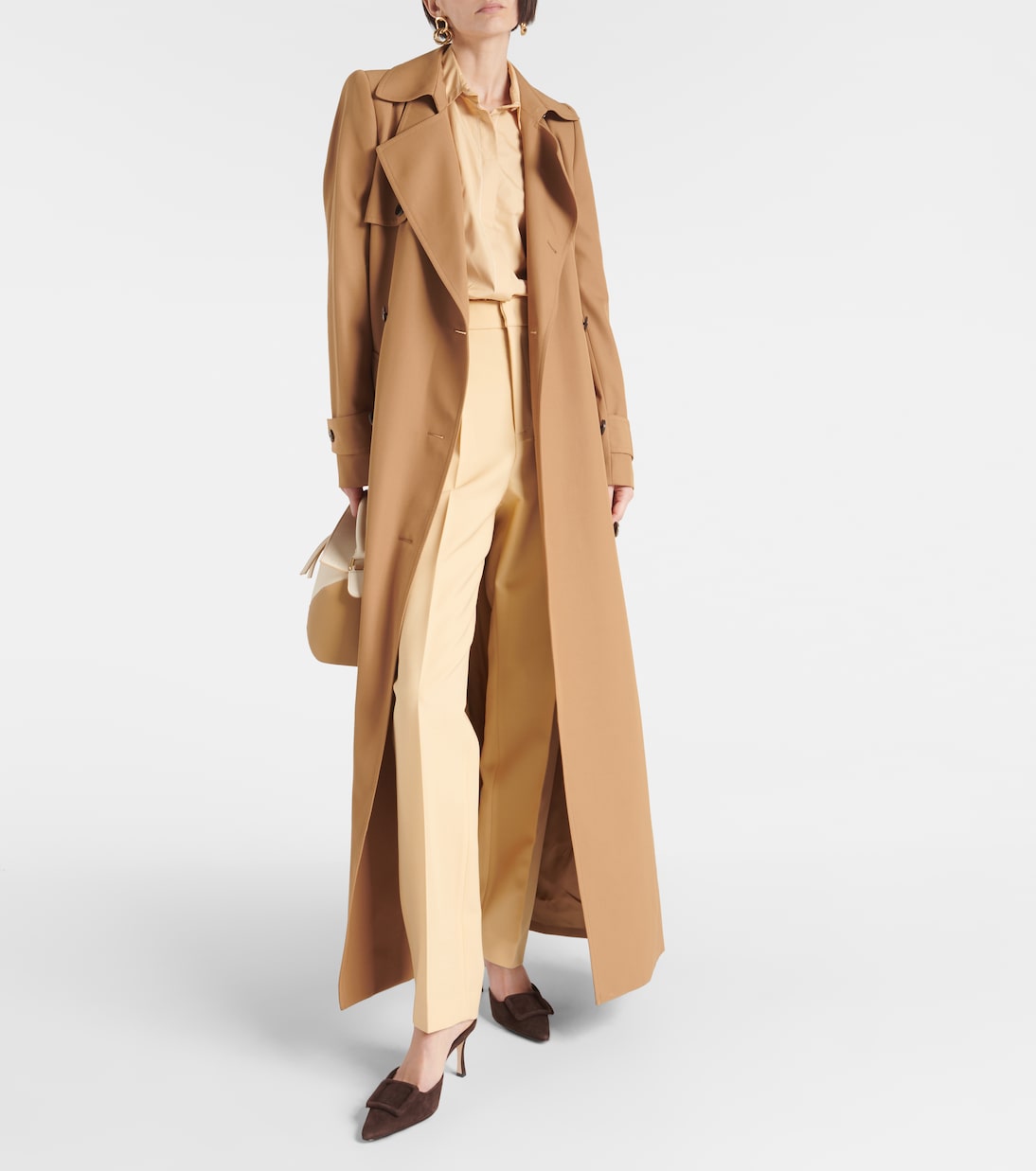 High-rise virgin wool slim pants | Tod's