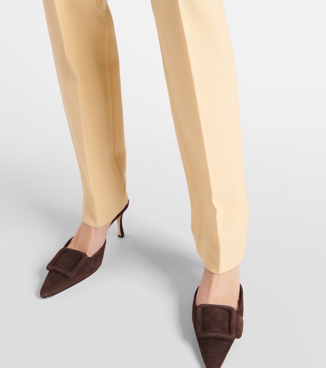 High-rise virgin wool slim pants | Tod's