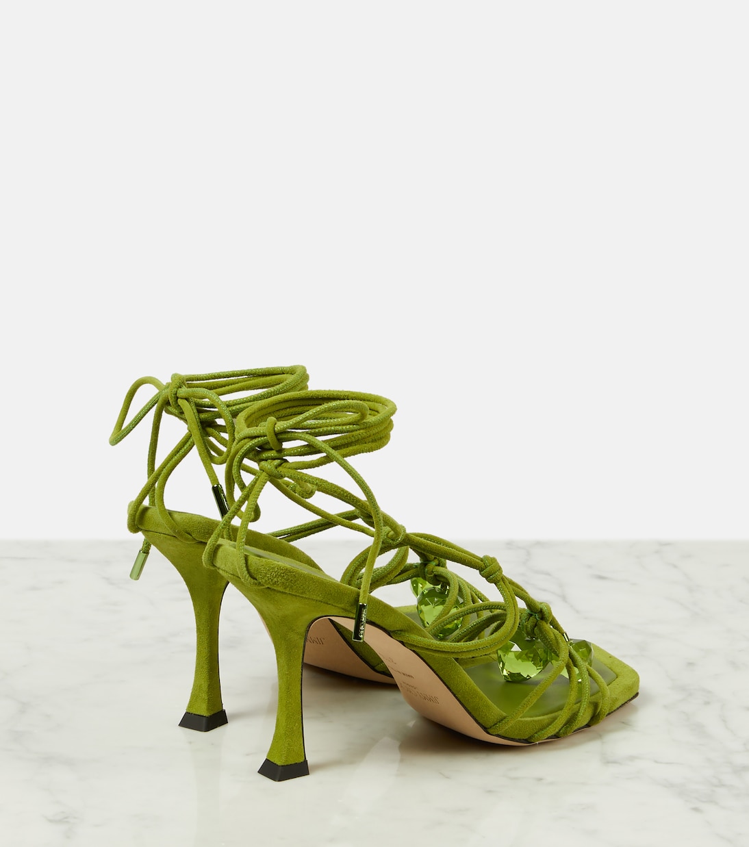 Verzierte Sandalen Jemma 90 aus Veloursleder | Jimmy Choo