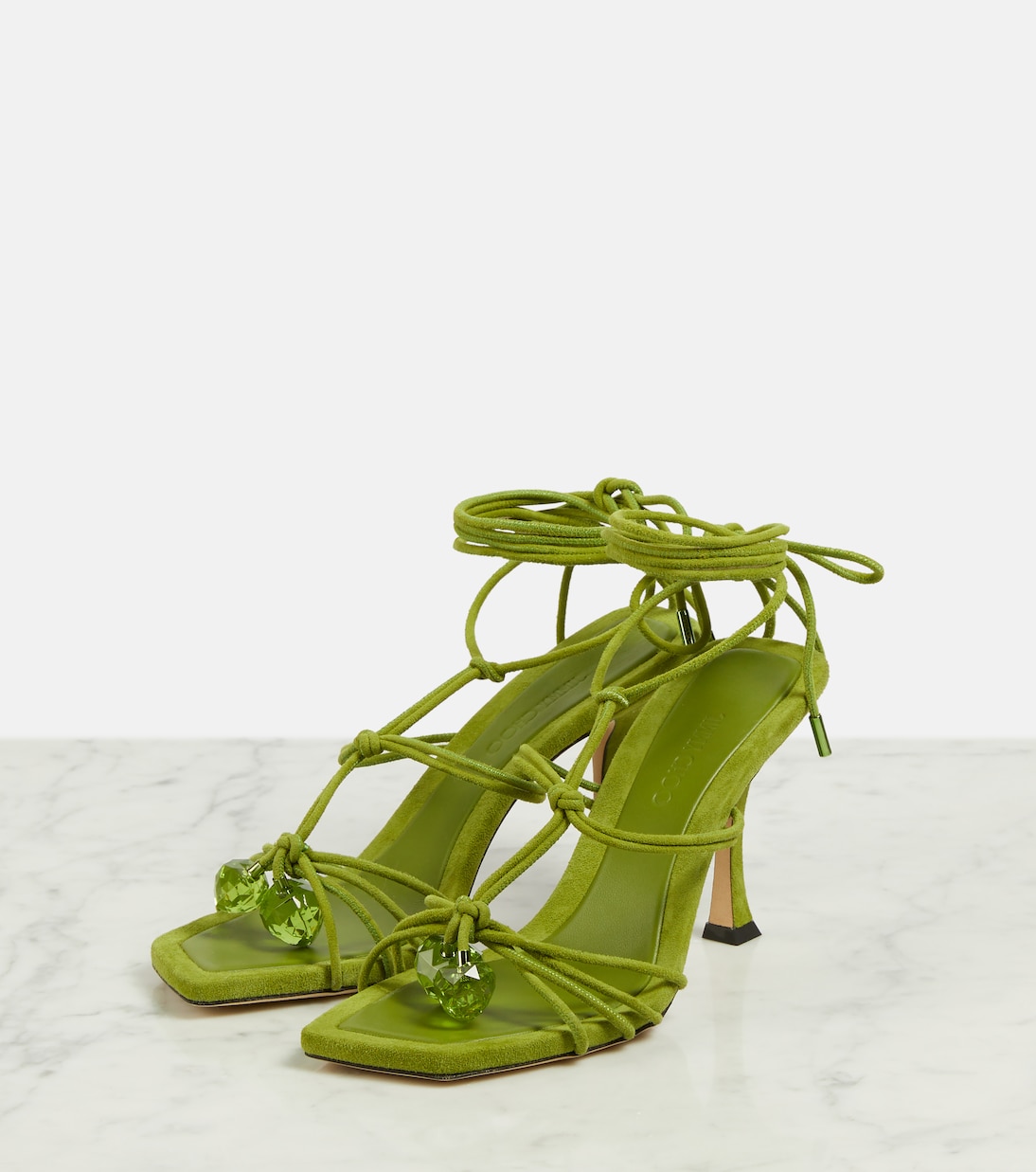 Verzierte Sandalen Jemma 90 aus Veloursleder | Jimmy Choo