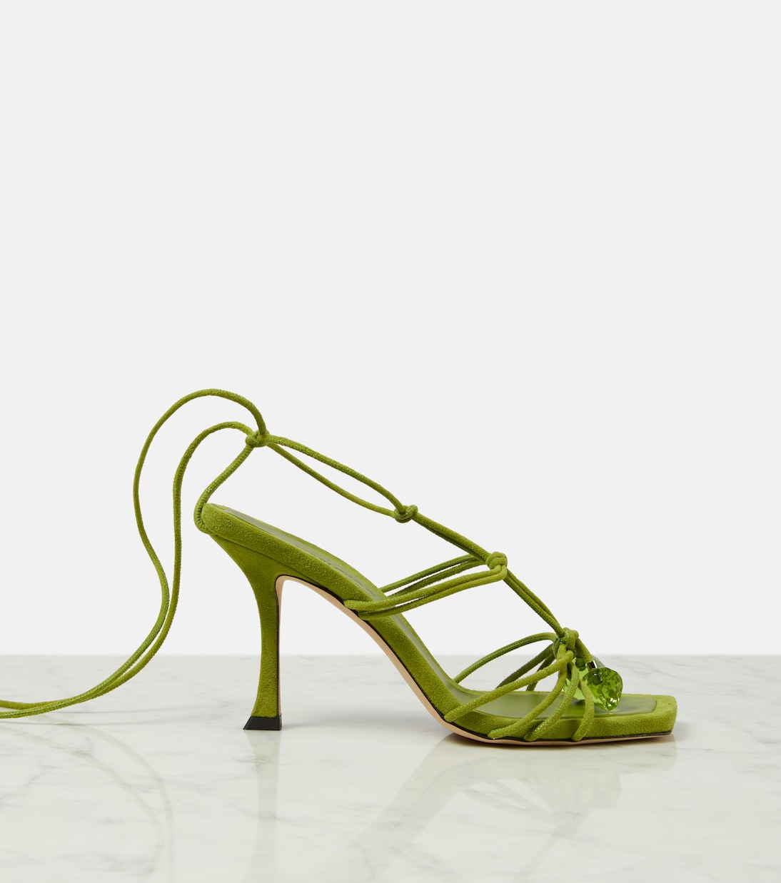 Verzierte Sandalen Jemma 90 aus Veloursleder | Jimmy Choo