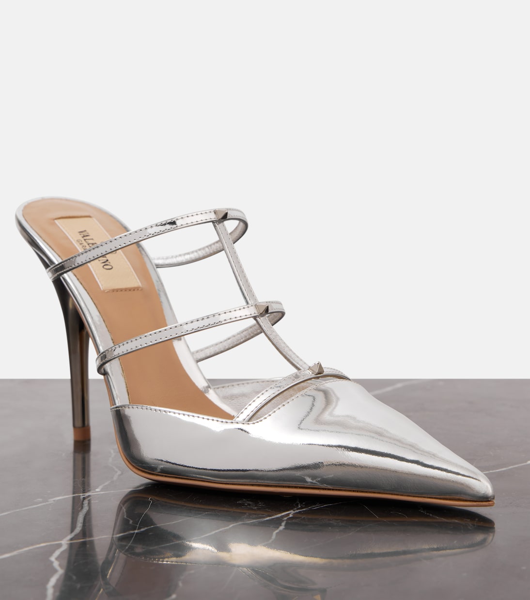 Mules Wispy Rockstud in pelle | Valentino Garavani