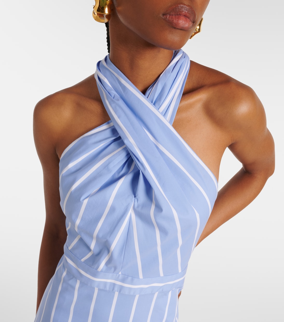 Baylee striped poplin midi dress | Veronica Beard