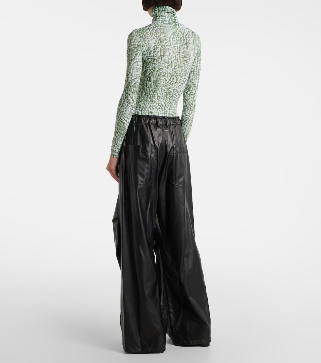 Black Faux Leather Pants by Maison Margiela | Rent the Runway