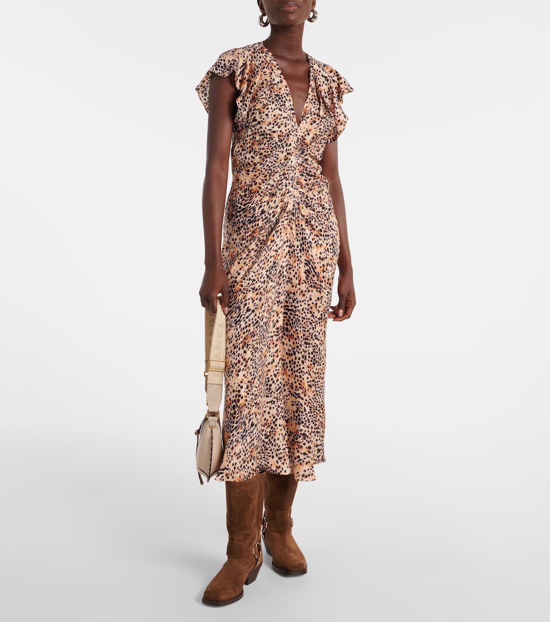 Robe midi Lyndsay imprimée | Isabel Marant