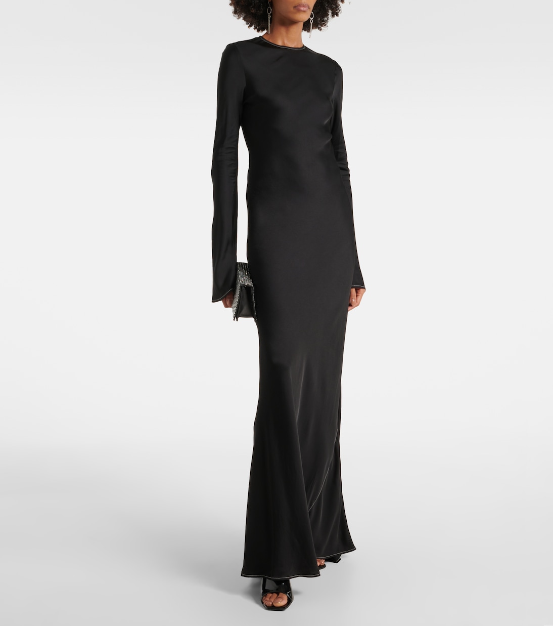 Robe longue en satin | Rotate