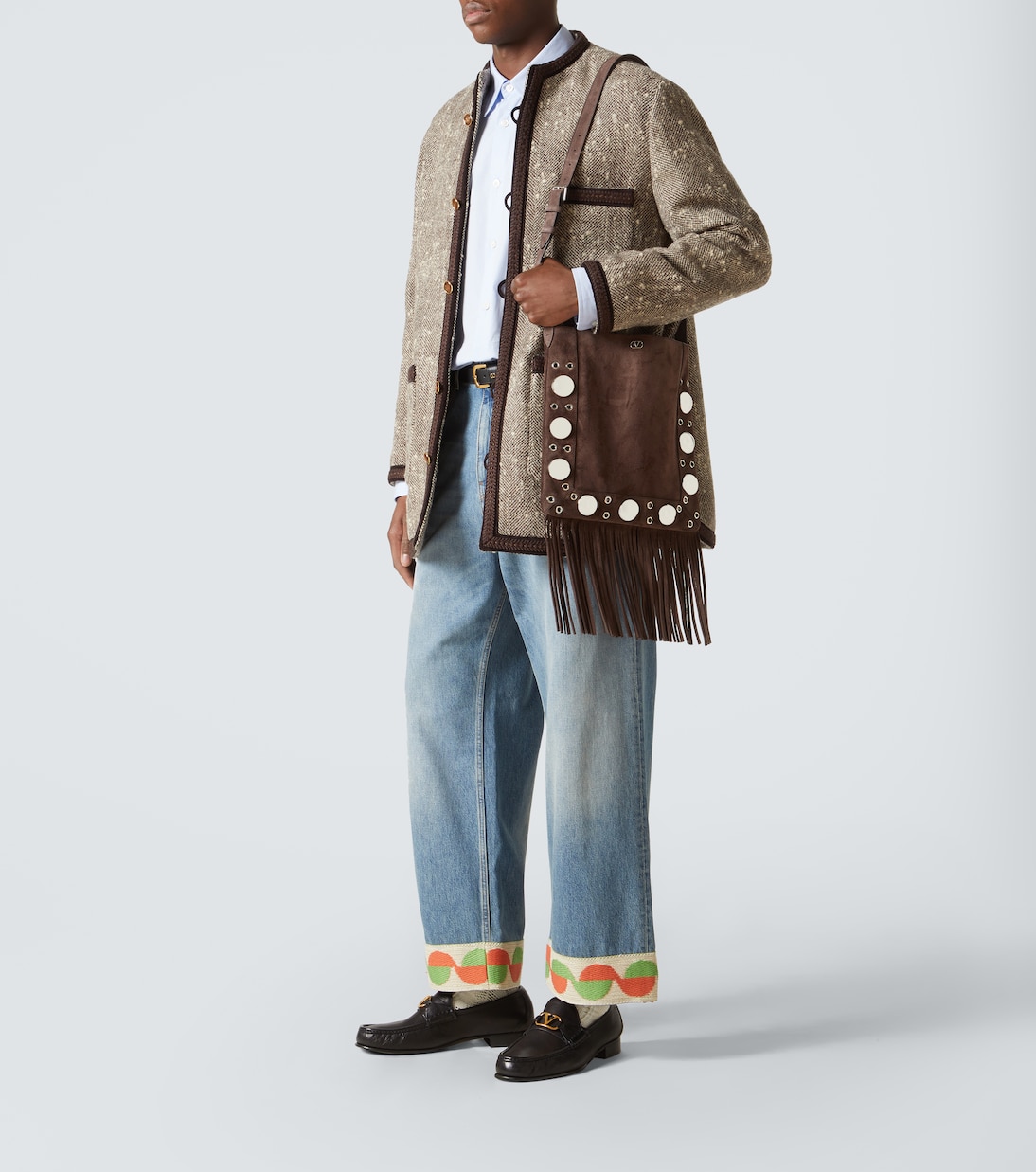 Sac Nellcôte en daim à ornements | Valentino Garavani