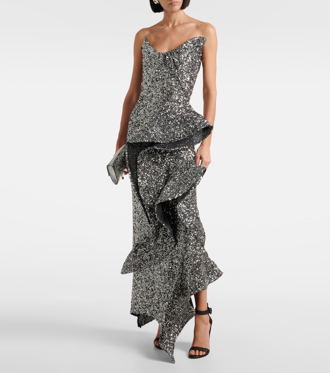 Thistle Wave ruffled sequined gown | Maticevski