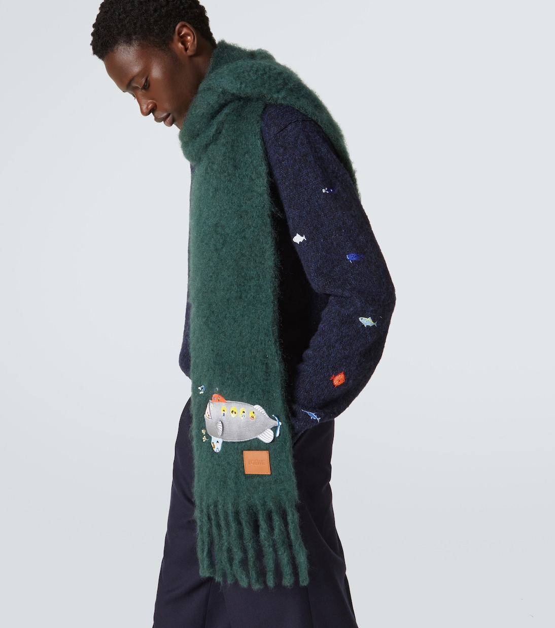 x Suna Fujita - Sciarpa Submarine in misto mohair | Loewe
