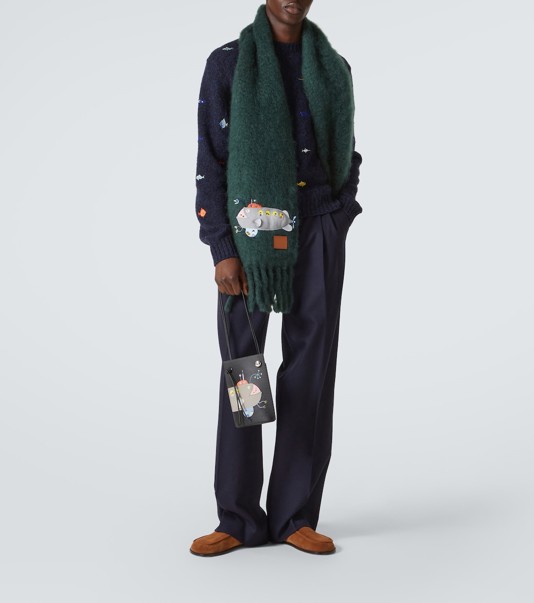 x Suna Fujita - Sciarpa Submarine in misto mohair | Loewe