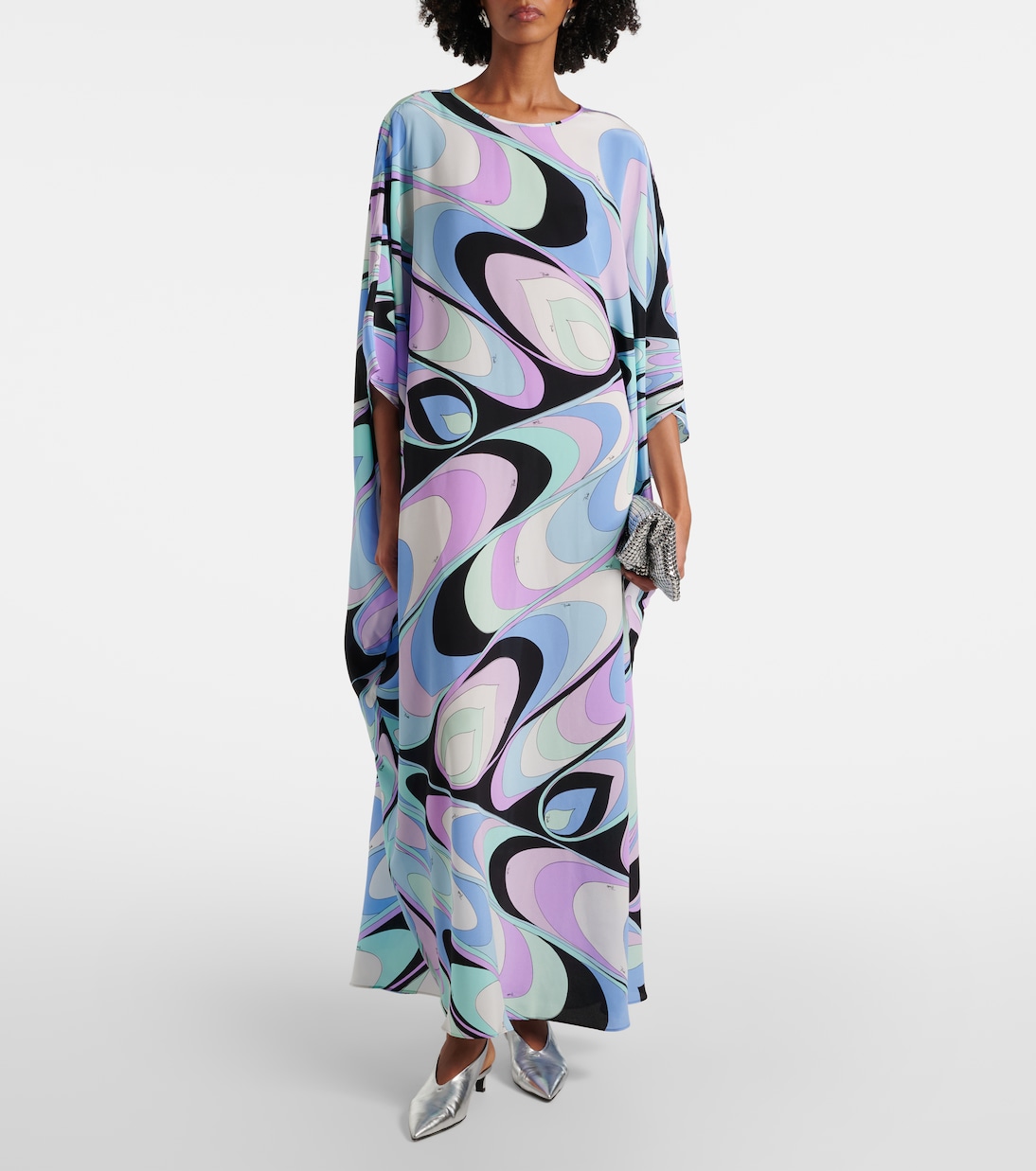 Caftano Iride in seta crêpe de chine | Pucci