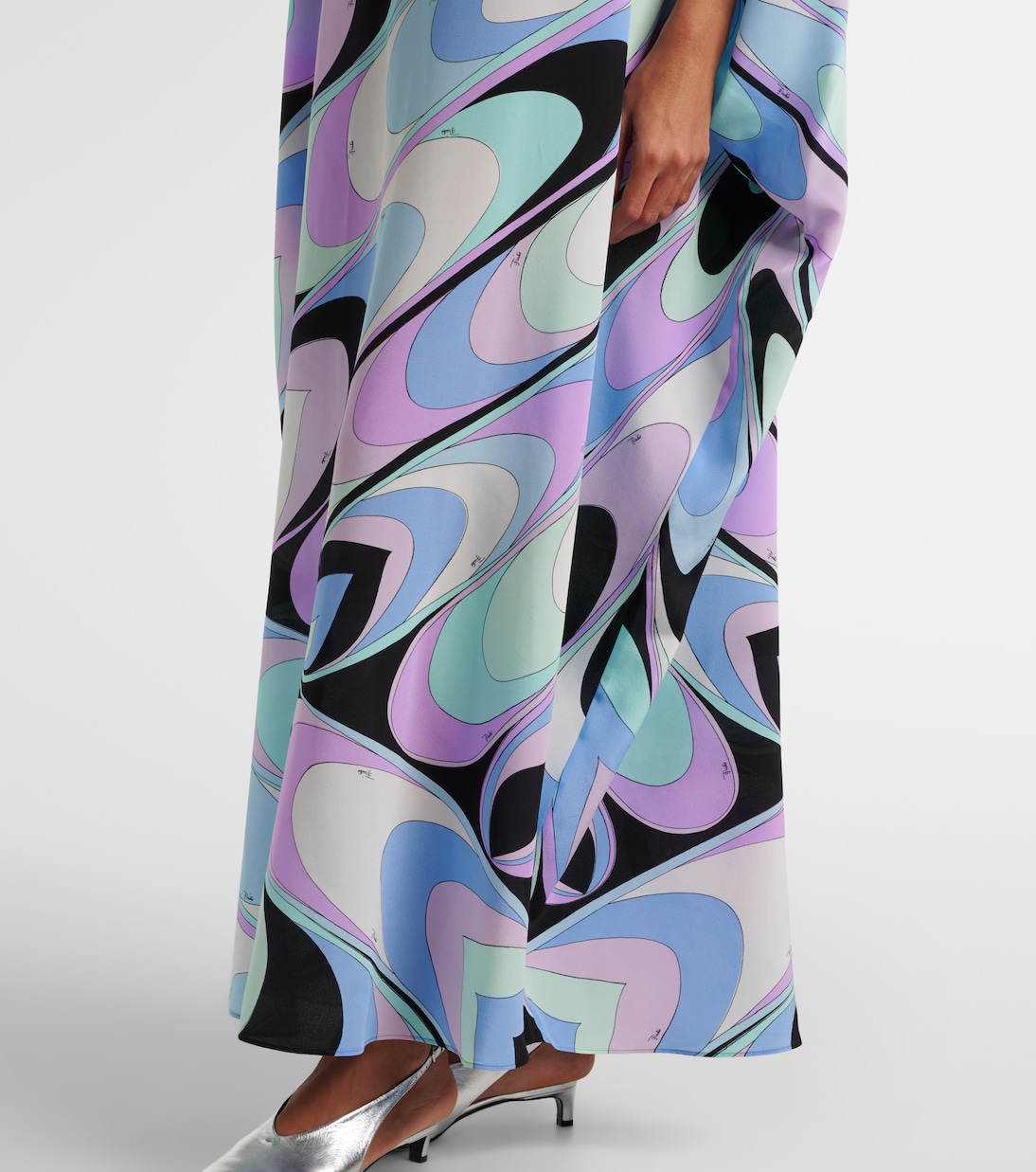 Caftano Iride in seta crêpe de chine | Pucci