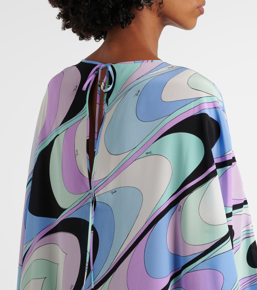Caftano Iride in seta crêpe de chine | Pucci