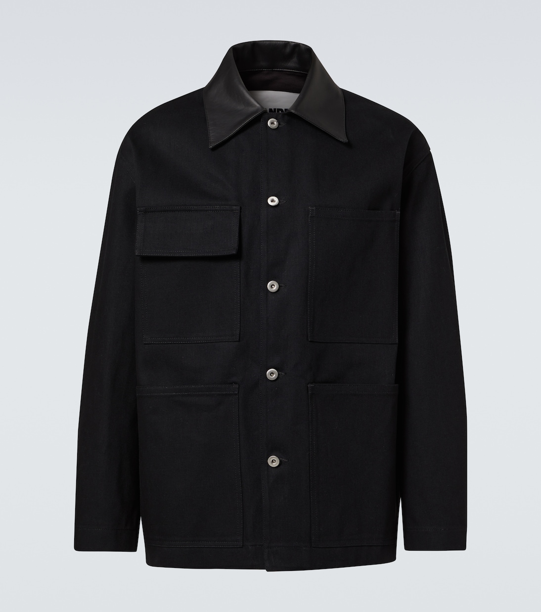 Jeansjacke mit Leder | Jil Sander